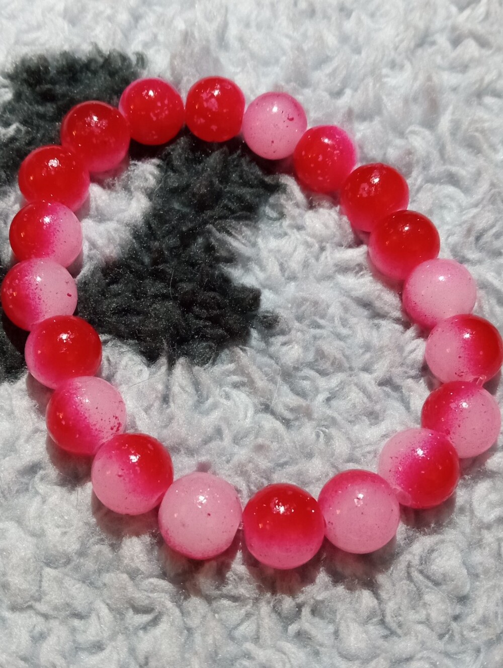 RED AND PINK TOPAZ BRACELET ONE OF A KIND RARE FINDS